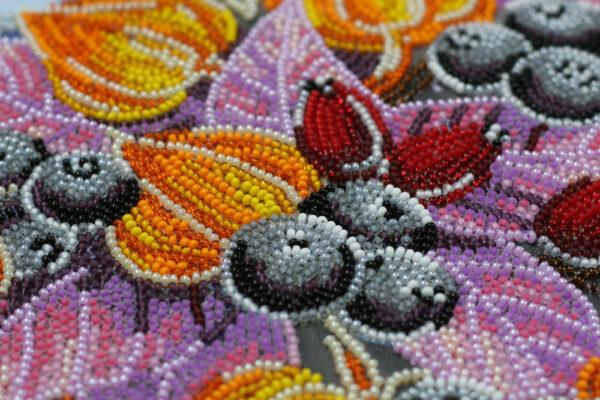 DIY bead embroidery kit Autumnal