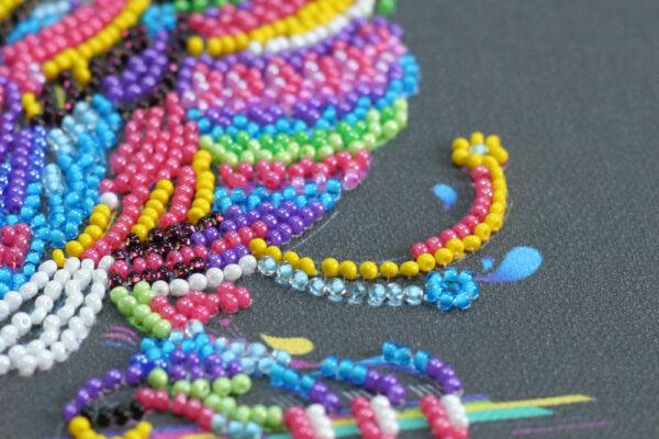 DIY bead embroidery kit Owl