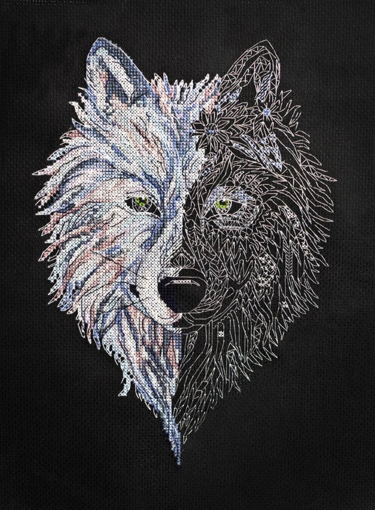 Animal Cross Stitch Kit – Wolf