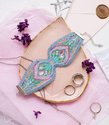 DIY Beaded Bracelet Embroidery Kit "Morning tenderness"