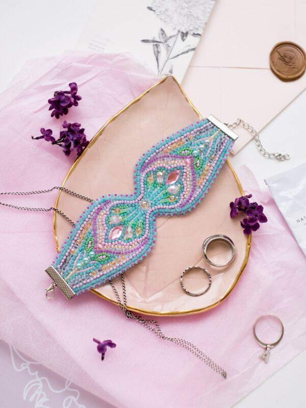 DIY Beaded Bracelet Embroidery Kit "Morning tenderness"