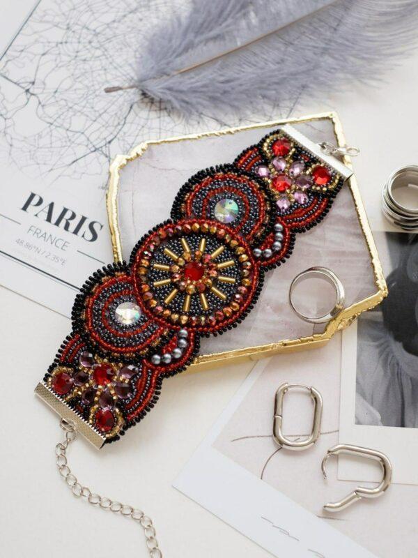 DIY Beaded Bracelet Embroidery Kit “Arabesque - 2”